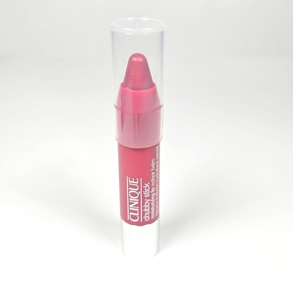 Clinique Chubby Stick Lip Colour Balm 07 Super Strawberry Pink Crayon